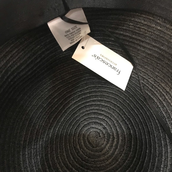 NWT Francesca’s Just Married black Floppy Beach hat - Picture 4 of 5